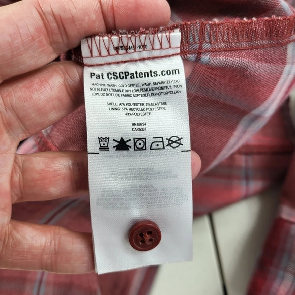 COLUMBIA Silver Ridge Long Sleeve Flannel Button Up Shirt Size Small - Picture 10 of 15